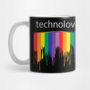 Technolover Rainbow Paint Drip Mug